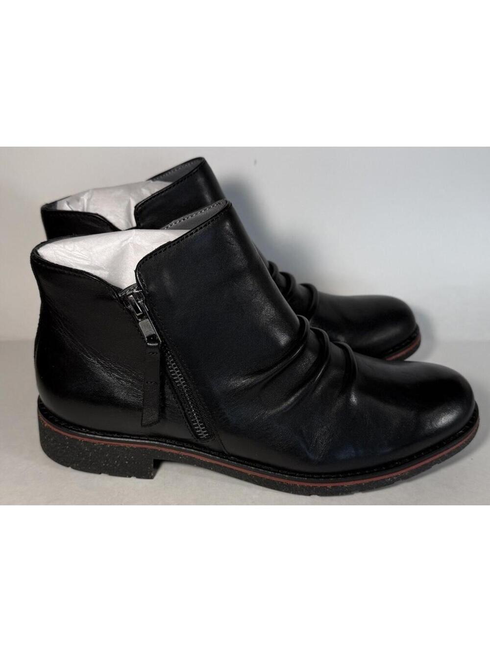 AETREX Mila Low Boot Black LB300 Arch Support Cushioning